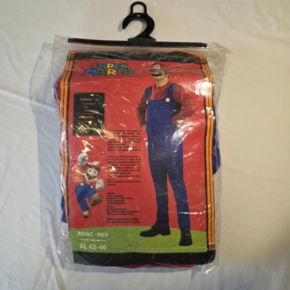 Adult Super Mario Brothers Halloween Costume XL EUC 3 Pcs Set - Picture 10 of 10
